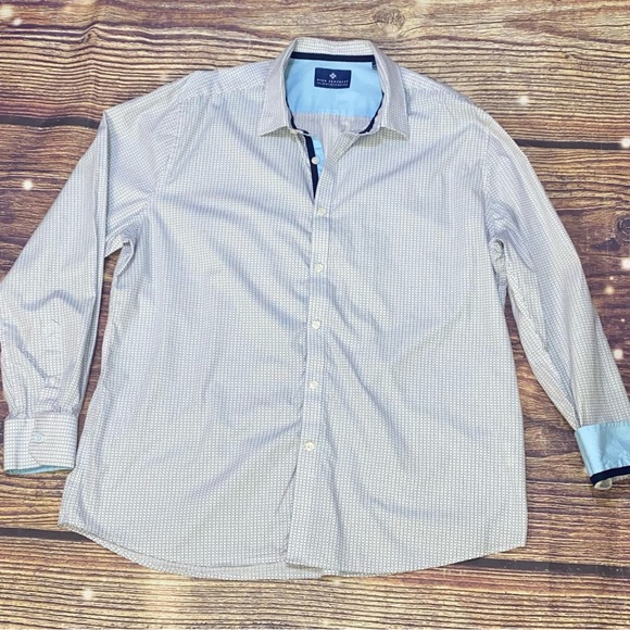 Mens Ryan Secreast Distinction white/blue button down shirt. Size XL. EUC. - Picture 6 of 6